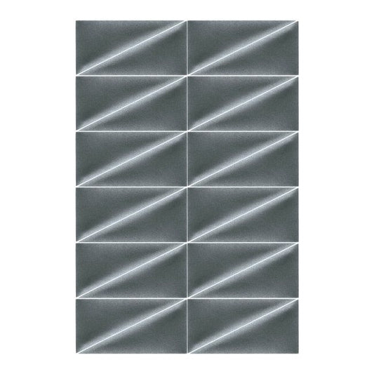 Polstret vægpanel Stegu Mollis trekanter 15 x 30 cm mørkegrå P 2 stk.
