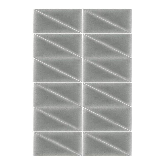 Polstret vægpanel Stegu Mollis trekanter 15 x 30 cm grå L