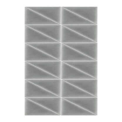 Polstret vægpanel Stegu Mollis trekanter 15 x 30 cm grå L