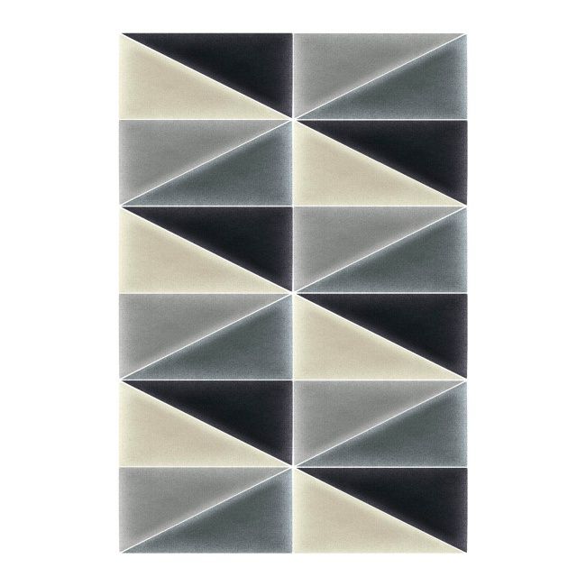 Polstret vægpanel Stegu Mollis trekanter 15 x 30 cm grå L