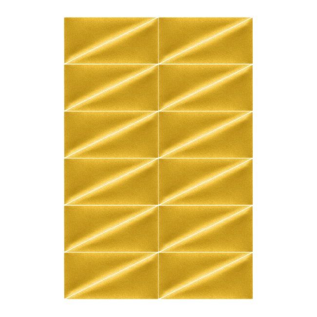 Polstret vægpanel Stegu Mollis trekanter 15 x 30 cm gul P