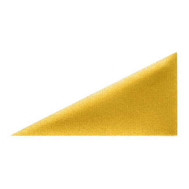 Polstret vægpanel Stegu Mollis trekanter 15 x 30 cm gul P