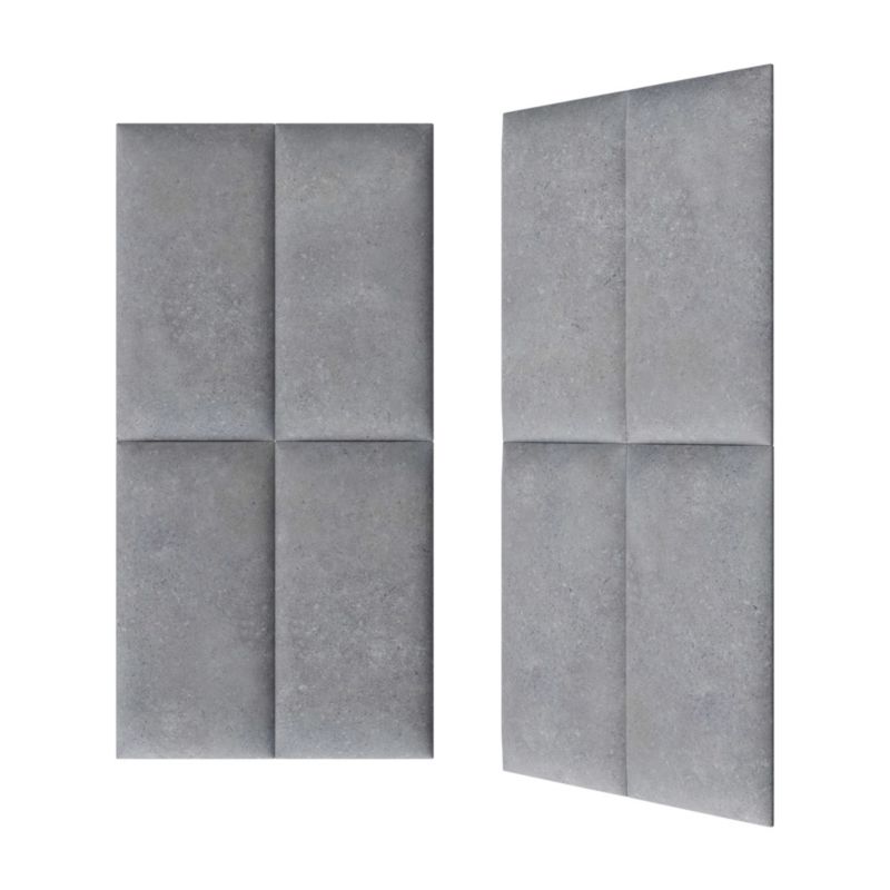 Polstret vægpanel Stegu Print 60 x 30 cm mørk beton