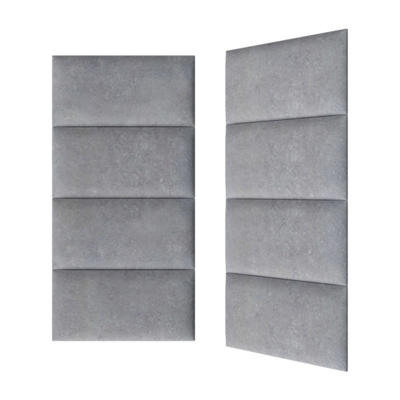 Polstret vægpanel Stegu Print 60 x 30 cm mørk beton