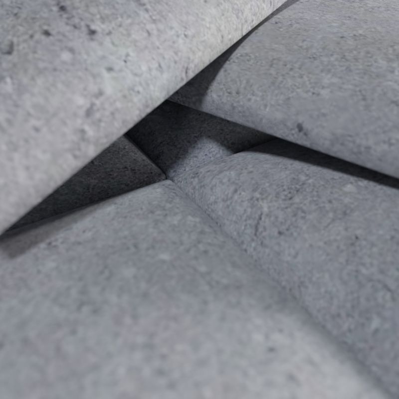 Polstret vægpanel Stegu Print 60 x 30 cm mørk beton