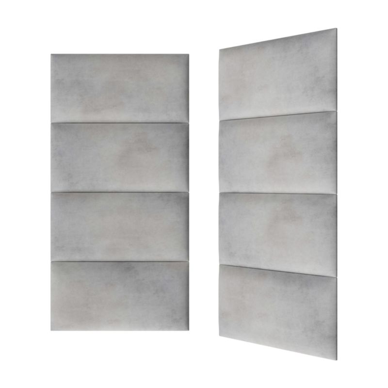 Polstret vægpanel Stegu Print 60 x 30 cm lys beton
