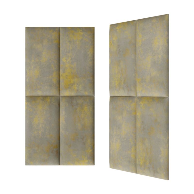 Polstret vægpanel Stegu Print 60 x 30 cm guld sten