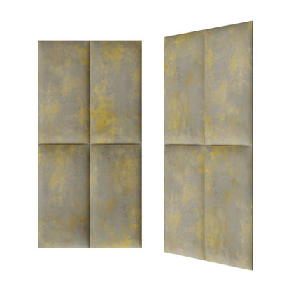 Polstret vægpanel Stegu Print 60 x 30 cm guld sten