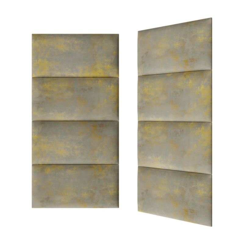 Polstret vægpanel Stegu Print 60 x 30 cm guld sten