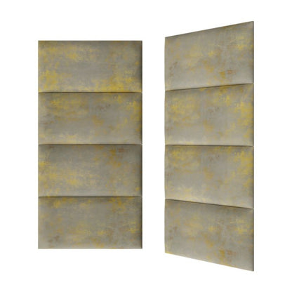 Polstret vægpanel Stegu Print 60 x 30 cm guld sten