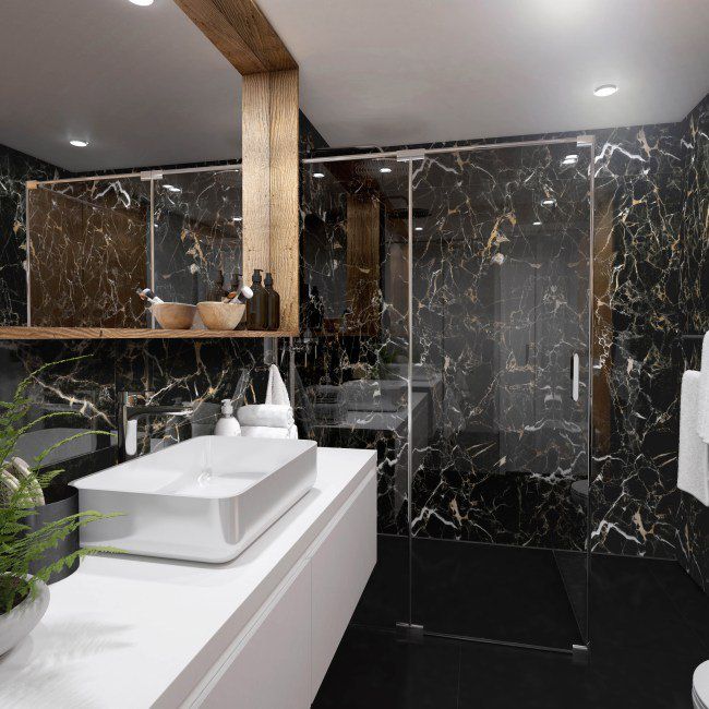SPC vinyl vægpanel Marble Fuego 30 x 60 cm 2,34 m²