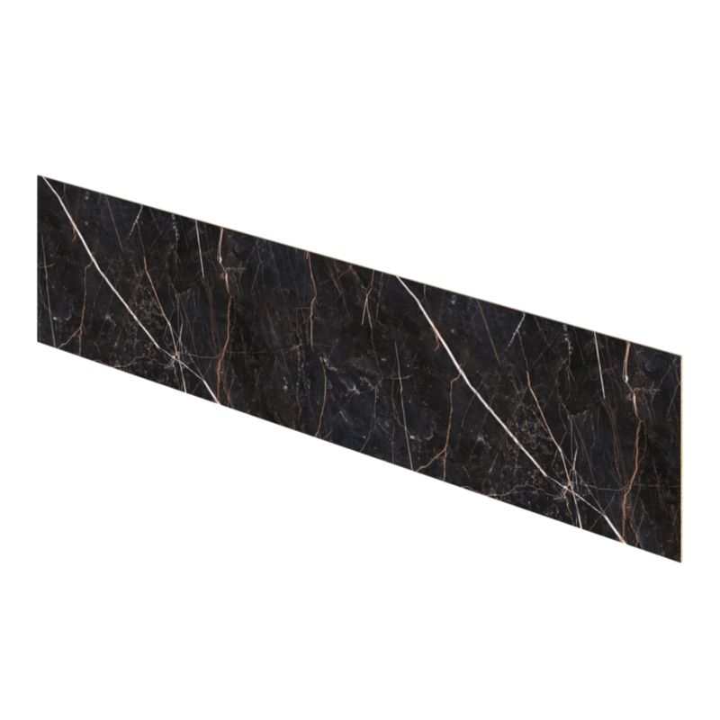 Laminat bagpanel 60 x 300 cm i mørk marmor