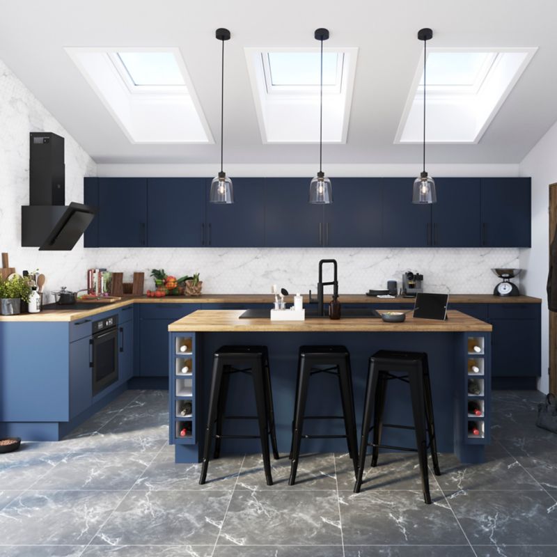 Bagpanel til køkkenø GoodHome Alisma 89 x 200 cm grå højglans