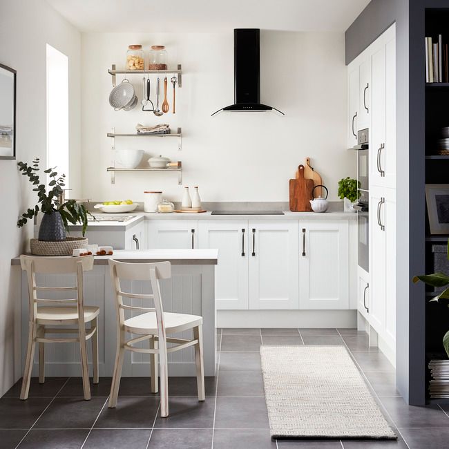Bagpanel til køkkenø GoodHome Alpinia 89 x 200 cm mat hvid