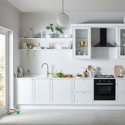Bagpanel til køkkenø GoodHome Artemisia 89 x 200 cm classic hvid