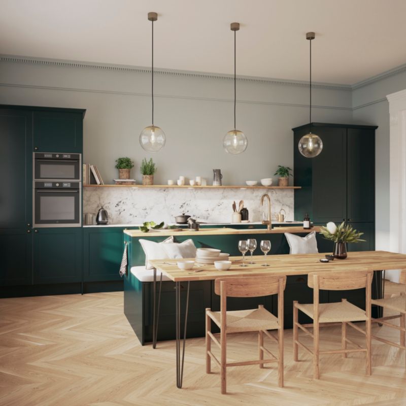 Bagpanel til køkkenø GoodHome Artemisia 89 x 200 cm classic grøn