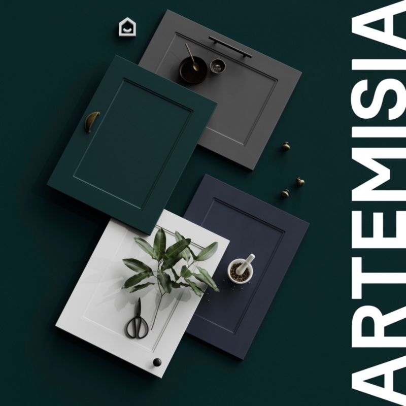 Bagpanel til køkkenø GoodHome Artemisia 89 x 200 cm classic grøn