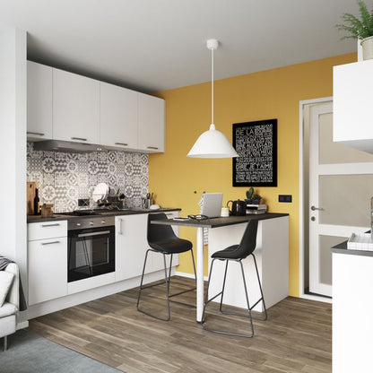 Bagpanel til køkkenø GoodHome Balsamita 89 x 200 cm mat hvid