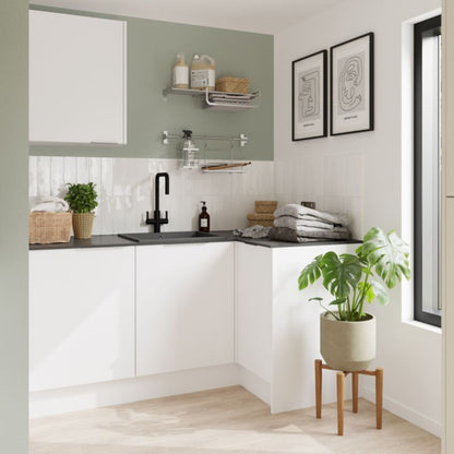 Bagpanel til køkkenø GoodHome Balsamita 89 x 200 cm mat hvid