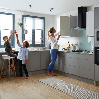 Bagpanel til køkkenø GoodHome Balsamita 89 x 200 cm mat-grå