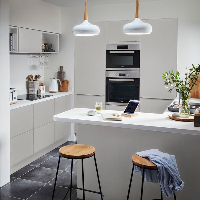 Bagpanel til køkkenø GoodHome Balsamita 89 x 200 cm mat-grå