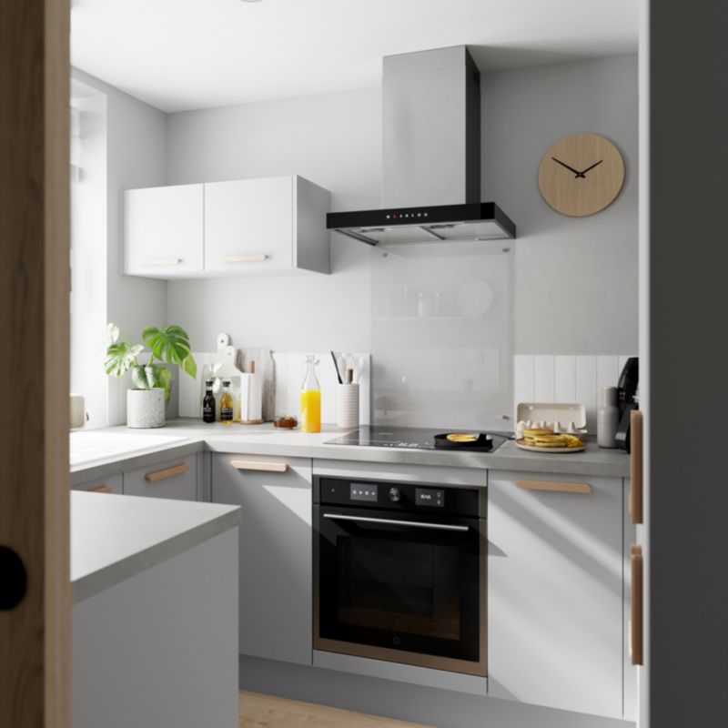 Bagpanel til køkkenø GoodHome Balsamita 89 x 200 cm mat-grå