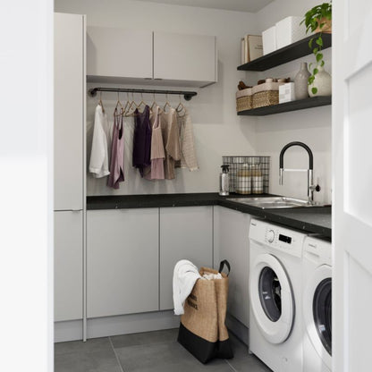 Bagpanel til køkkenø GoodHome Balsamita 89 x 200 cm mat-grå