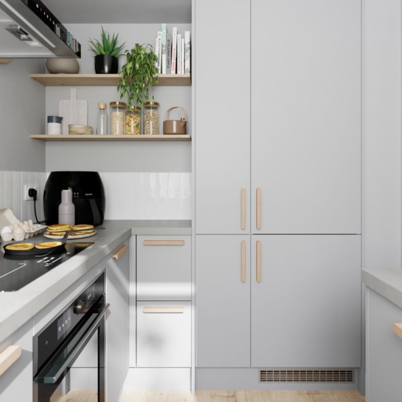 Bagpanel til køkkenø GoodHome Balsamita 89 x 200 cm mat-grå