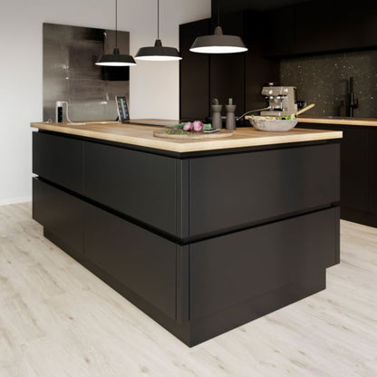Bagpanel til køkkenø GoodHome Stevia 89 x 200 cm mat sort
