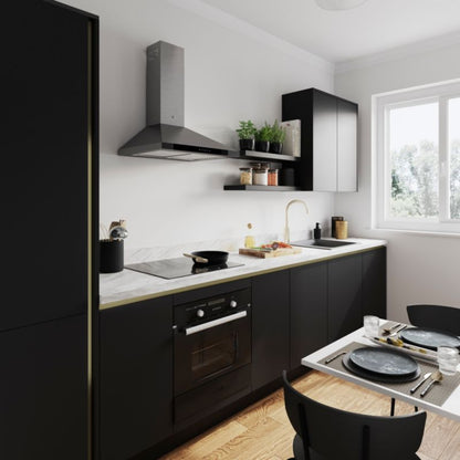 Bagpanel til køkkenø GoodHome Stevia 89 x 200 cm mat sort