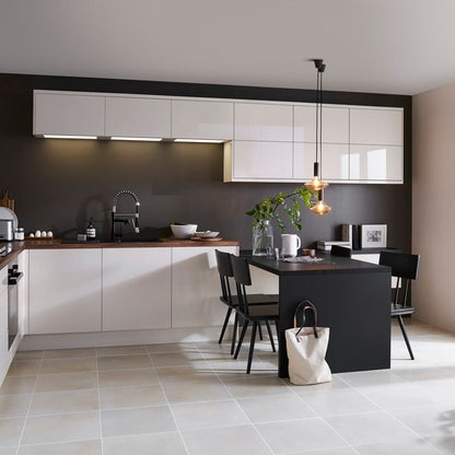 Bagpanel til køkkenø GoodHome Stevia 89 x 200 cm i cremet blank finish
