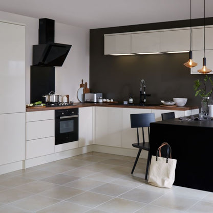 Bagpanel til køkkenø GoodHome Stevia 89 x 200 cm i cremet blank finish