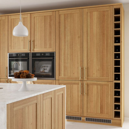 Bagpanel til køkkenø GoodHome Verbena 89 x 200 cm i naturlig egetræ