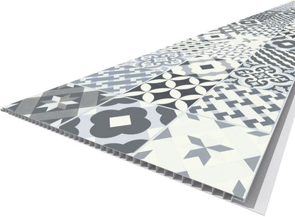 PVC-vægpanel Vilo Motivo 250 Blue Patchwork 265 cm