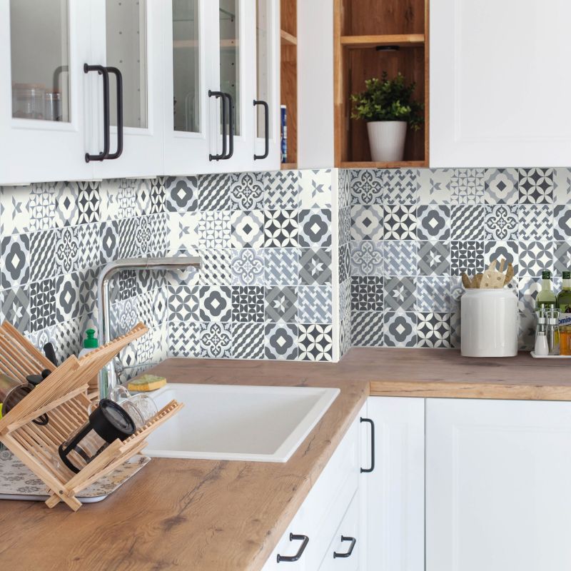 PVC-vægpanel Vilo Motivo 250 Blue Patchwork 265 cm