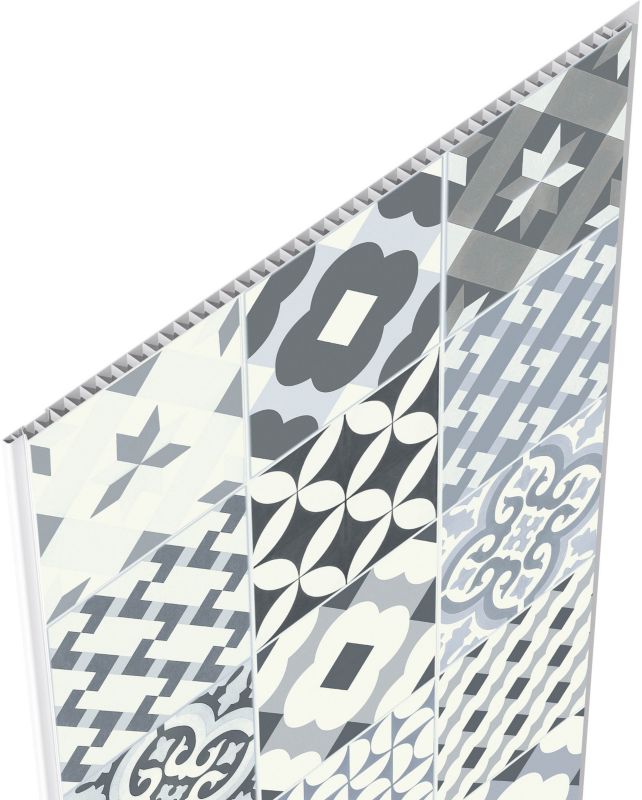 PVC-vægpanel Vilo Motivo 250 Blue Patchwork 265 cm