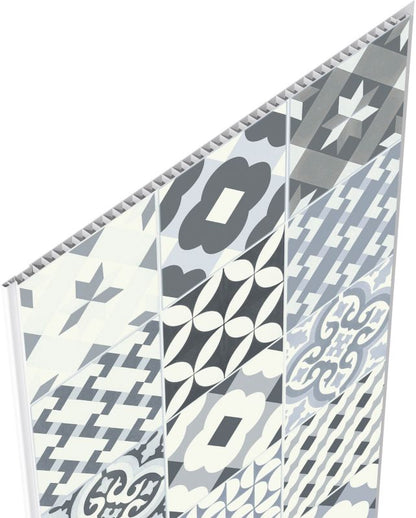 PVC-vægpanel Vilo Motivo 250 Blue Patchwork 265 cm