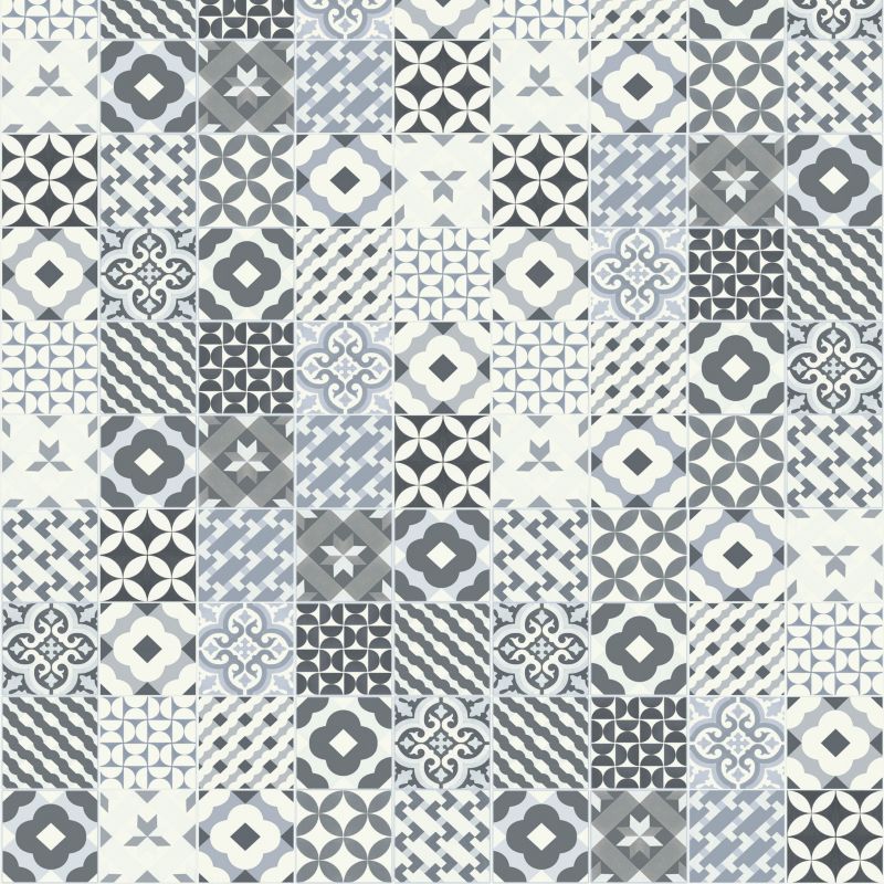 PVC-vægpanel Vilo Motivo 250 Blue Patchwork 265 cm