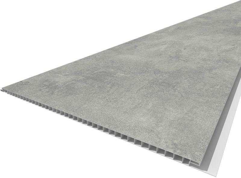 PCV-vægpanel Vilo Motivo 250 Concrete Stone 2650x250x8 mm Mørkegrå