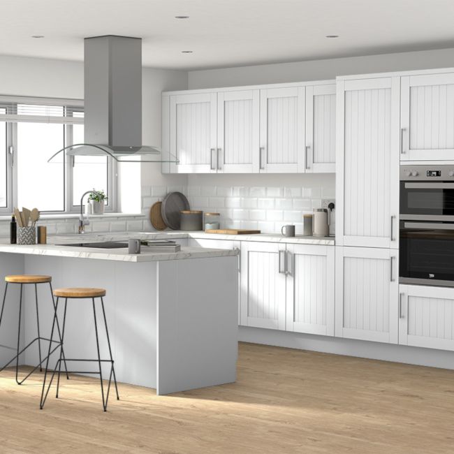 Udskifteligt sidepanel til underskab GoodHome Alpinia 57 x 72 cm mat hvid venstre