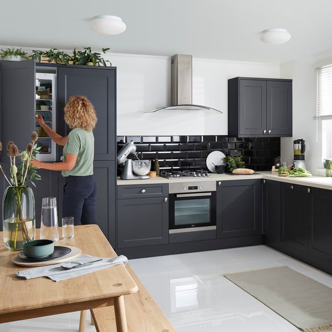Udskiftningspanel til underskab GoodHome Artemisia 57 x 72 cm mat‑grafit venstre