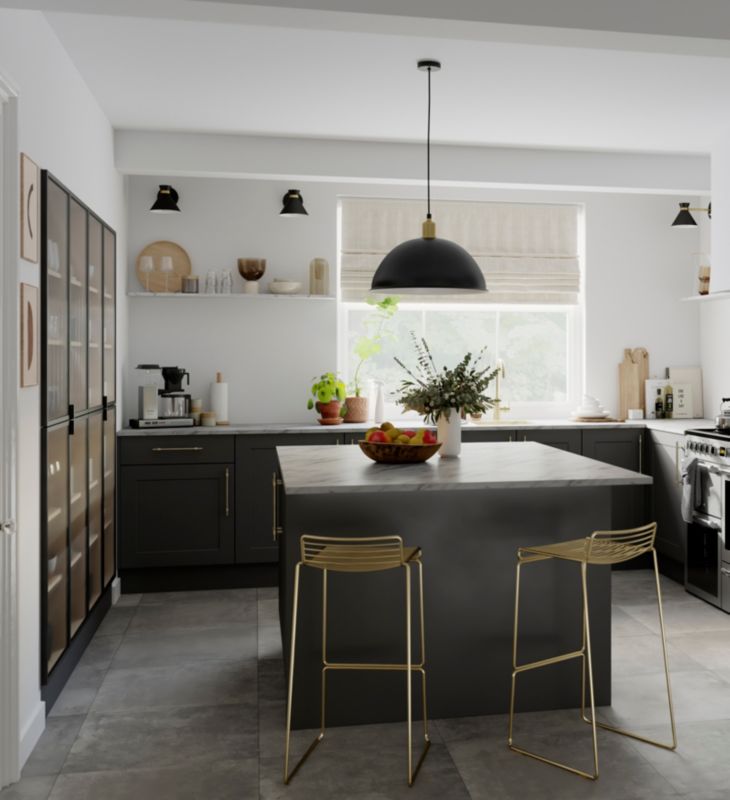 Udskiftningspanel til underskab GoodHome Artemisia 57 x 72 cm mat‑grafit venstre
