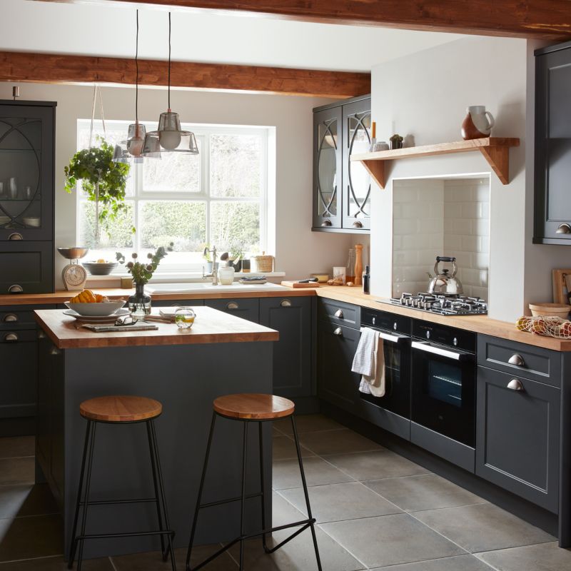 Udskiftningspanel til underskab GoodHome Artemisia 57 x 72 cm mat‑grafit venstre