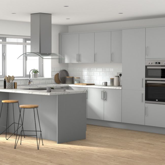 Udskiftningpanel til underskab GoodHome Balsamita 57 x 72 cm mat‑grå venstre