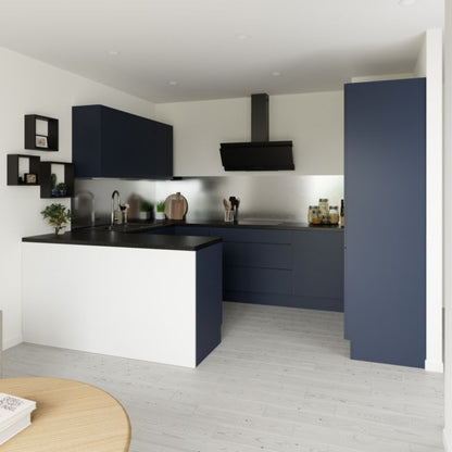 Udskiftningspanel til nederste skab GoodHome Stevia 72 x 57 cm blå mat højre
