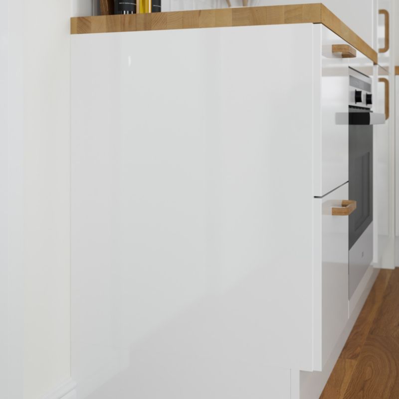 Udskiftningpanel til underskab GoodHome Stevia / Garcinia 57 x 72 cm hvid højglans venstre