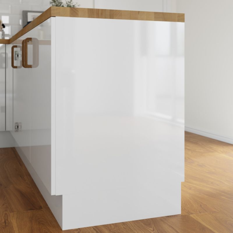 Udskiftningspanel til underskab GoodHome Stevia / Garcinia 57 x 72 cm hvid højglans højre