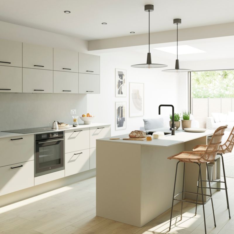 Udskiftningspanel til GoodHome Stevia skab 57 x 72 cm mat sandsten venstre