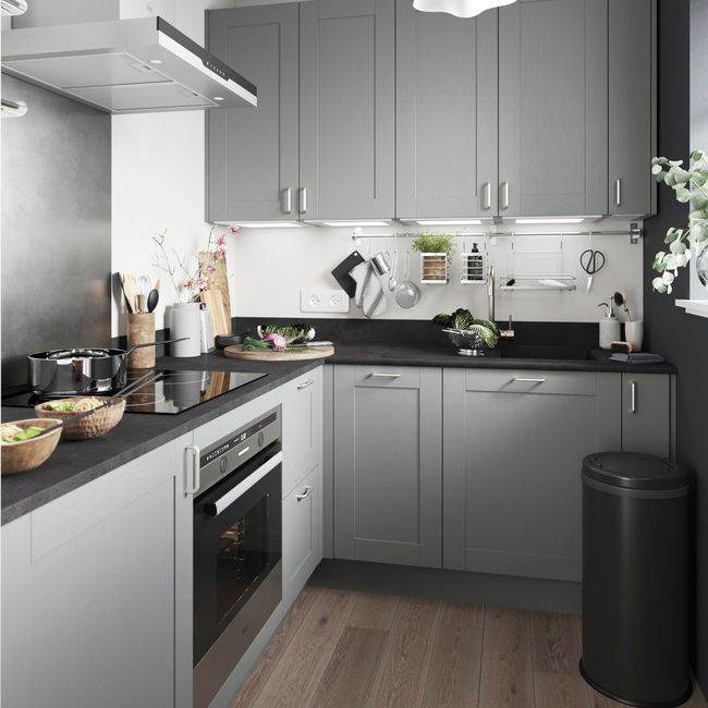 Udskiftningspanel til vægskab GoodHome Alpinia 32 x 72 cm gråtræ