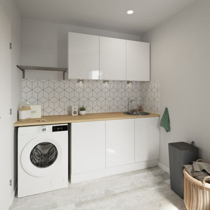 Udskiftningspanel til vægskab GoodHome Stevia / Garcinia 32 x 72 cm hvid højglans